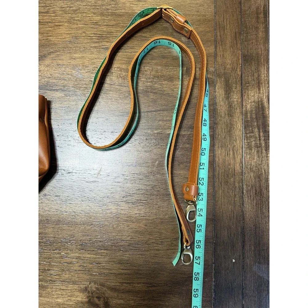 Portland Leather Goods Raindrop Crossbody Bag Purse Honey Small Brown Top Handle - Picture 16 of 16